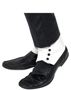 Hvite leggings med sorte knapper