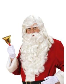 Weihnachtsmann Set gewellte Perücke und Bart