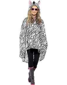 Zebra Party Poncho Regen Cape Regenmantel