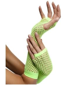 Netz Handschuhe Neongrün