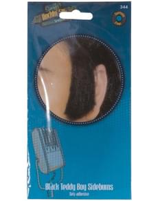 Schwarze Teddy Boy Koteletten