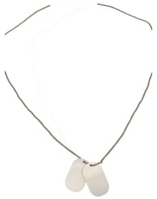 Plaques identificatrices avec chaine