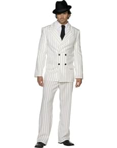 Costume da gangster bianco Fever da uomo