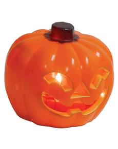 Laughing mini pumpkin with light