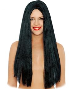 Glatte Perücke in Schwarz