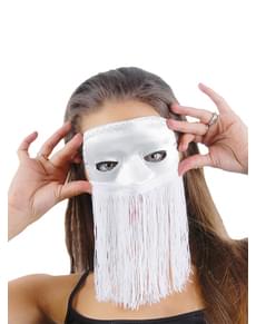 Masque blanc avec frange