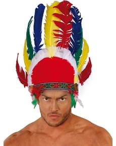 Cappello con piume indiane