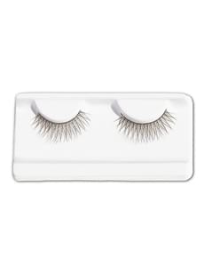 Ciglia finte nere incrociate con adesivo