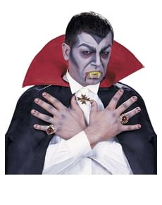 Denti fluorescenti da vampiro da adulto