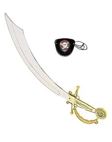Pirate cutlass and patch