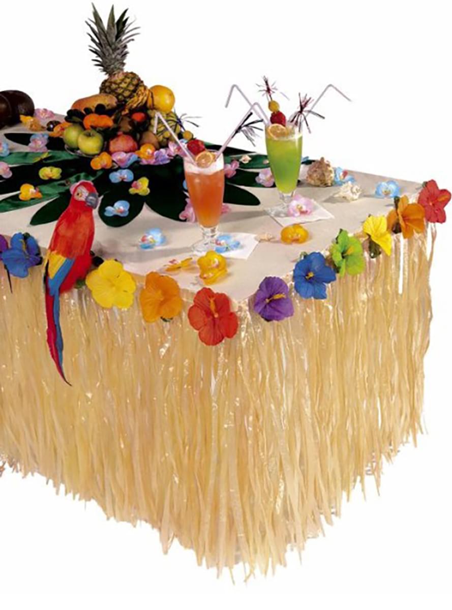 Decoración de mesa hawaiana con flores para fiestas ...