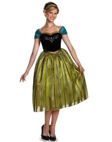 Womens Anna Frozen Coronation Deluxe Costume