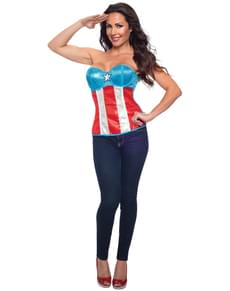 American Dream Korsett für Damen mit Glimmerblättchen Marvel