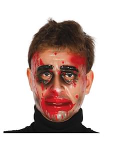 Máscara transparente de chico ensangrentado para hombre