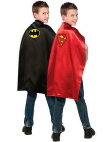 Batman und Superman Wendeumhang für Jungen