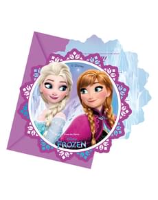 Sett med 6 Frost Nordlys Invitasjoner