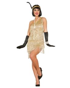 Costume da charleston dorato per donna