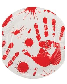 6 blodige tallerkner