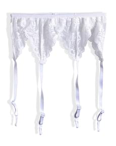 Porte jarretelle dentelle blanche femme