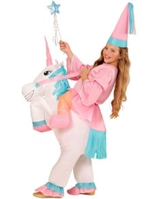 Costume in sella all'unicorno per bambina