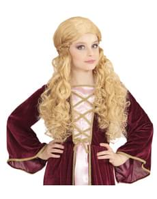 Blond prinsesseparyk til piger