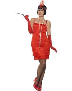 Costume da dama in rosso anni '20 per donna