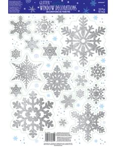 Klistermærker snefnug til vinduet