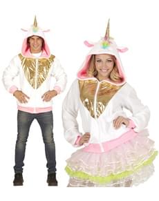 Einhorn Jacke mehrfarbig für Erwachsene in großer Größe