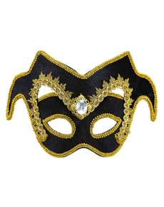 Loup noble vénitien avec liseré et pierre adulte