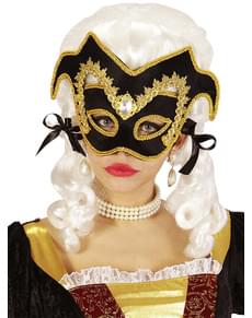 Loup noble vénitien avec liseré et pierre adulte