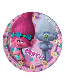 Set de 8 platos Trolls de 23 cm