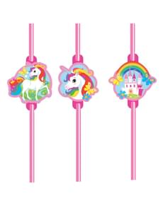 Set of 8 Unicorn Straws