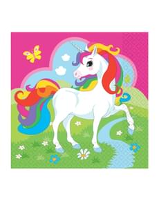 Set de 20 servilletas Unicornio