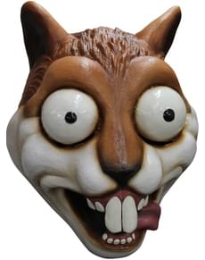 Eichhörnchen mit großen Augen Latex-Maske für Erwachsene