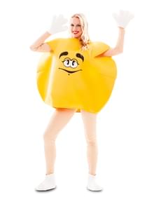 Costume da caramella gialla per adulto