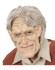 Maske Greis mit grauer Perücke für Erwachsene