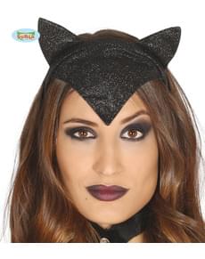 Serre-tête femme chat noire adulte