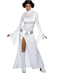 Costume blanc de princesse Leia sexy